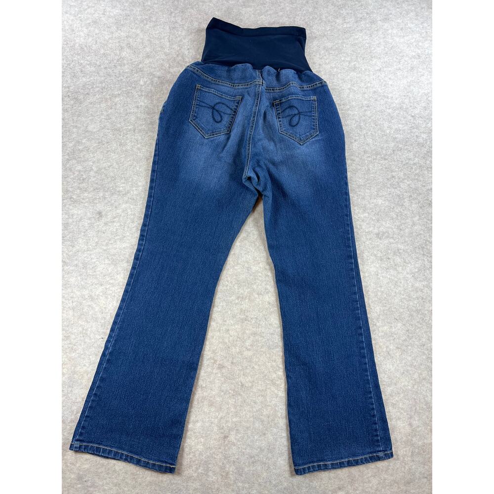 Motherhood Maternity Indigo Blue Secret Fit Belly Boot Cut Jeans Size XL Petite - Picture 3 of 7